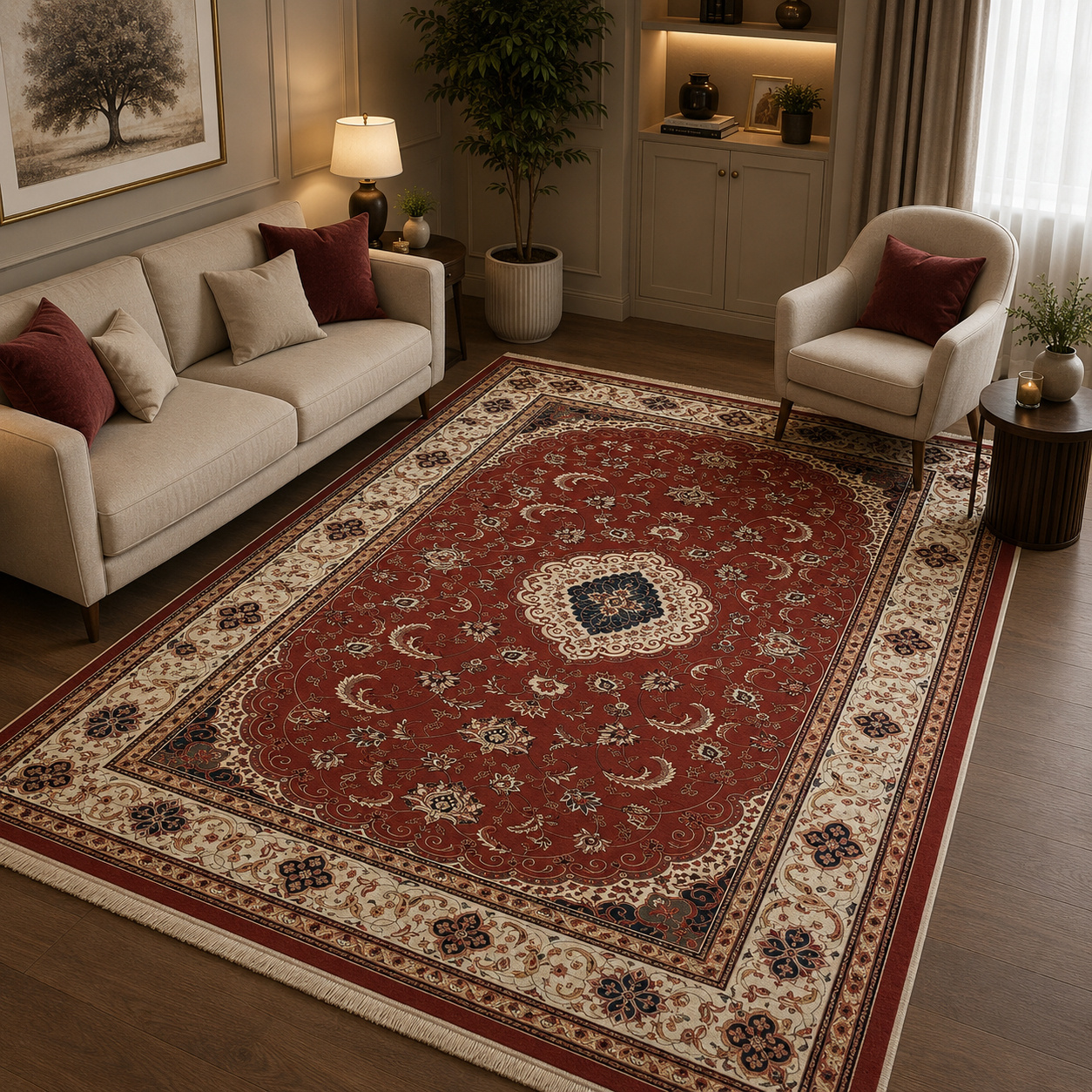 فرشینه طرح ابریشم ترک 6 متری ۱80*280
