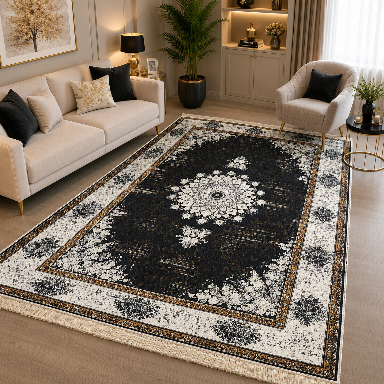 فرشینه طرح ابریشم ترک 6 متری ۱80*280