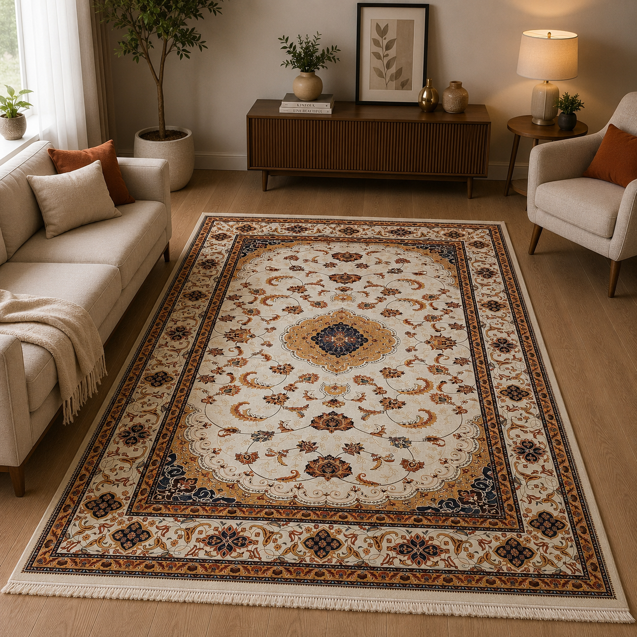 فرشینه طرح ابریشم ترک 6 متری ۱80*280