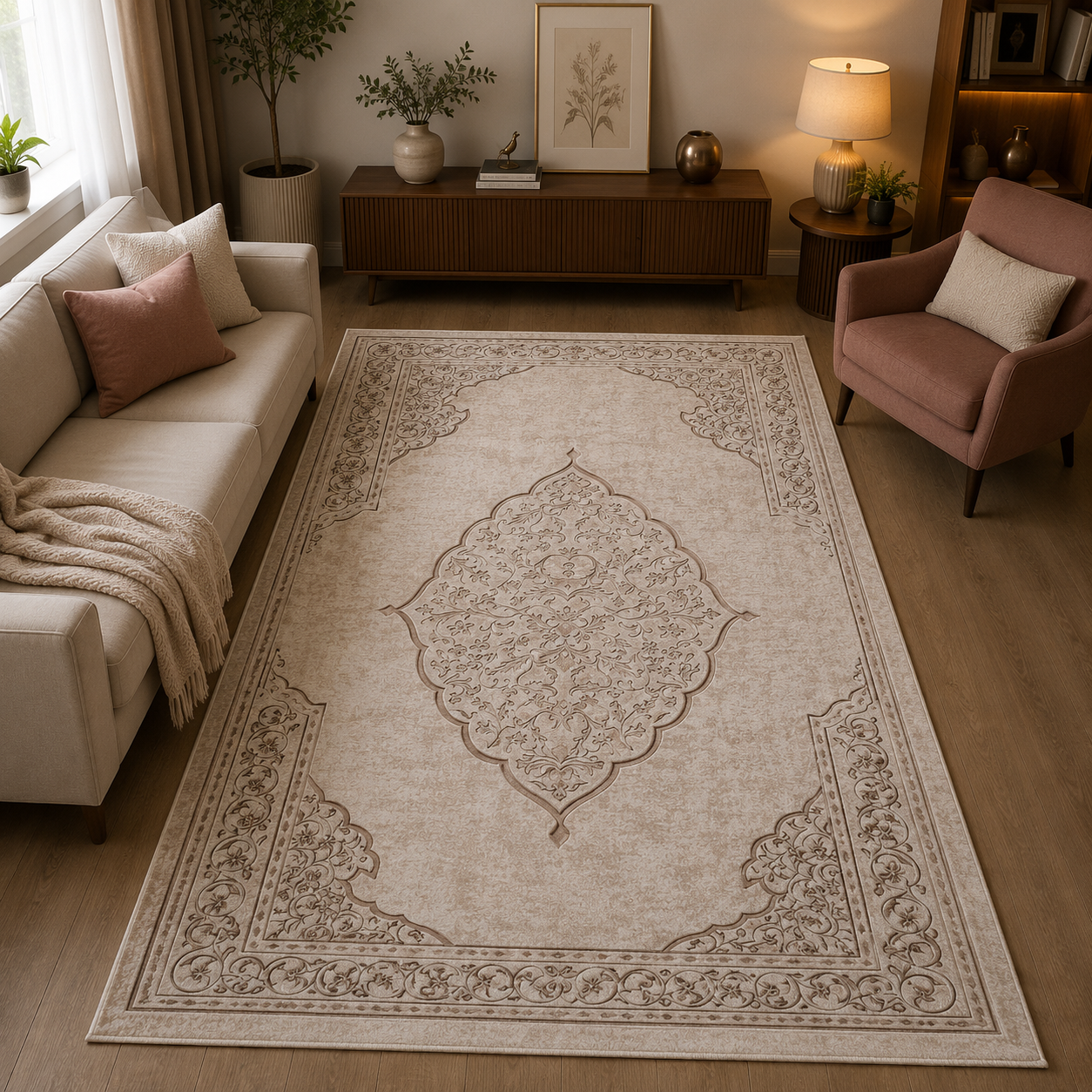 فرشینه طرح ابریشم ترک 6 متری
