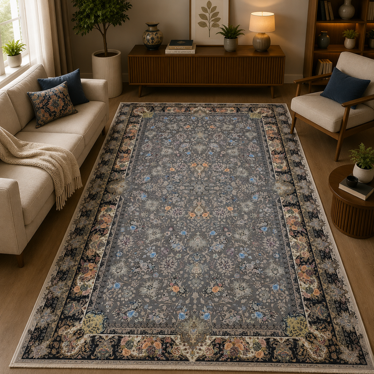 فرشینه طرح ابریشم ترک 6 متری 2*3