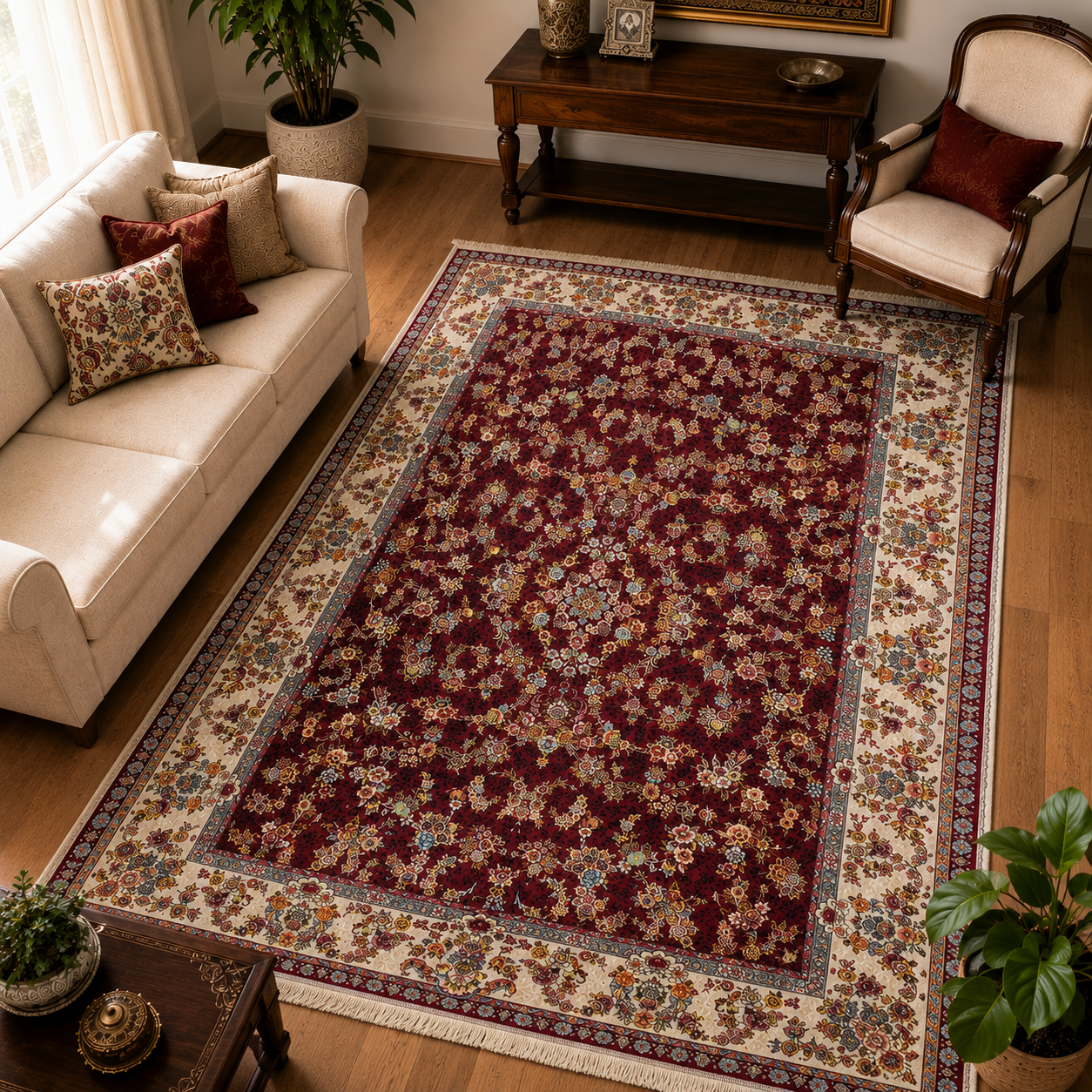 فرشینه طرح ابریشم ترک 3 متری 120*180