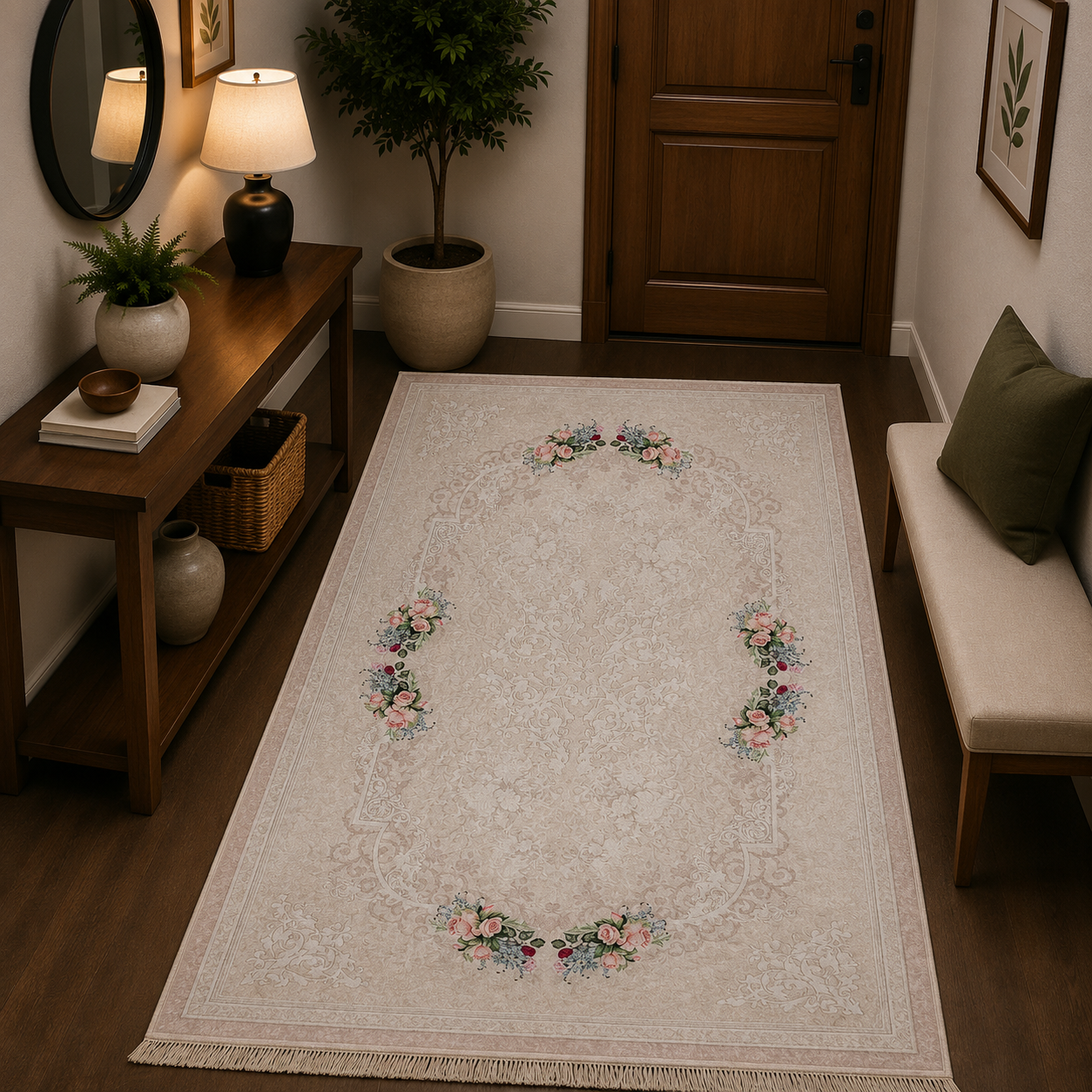 فرشینه طرح ابریشم 80*150