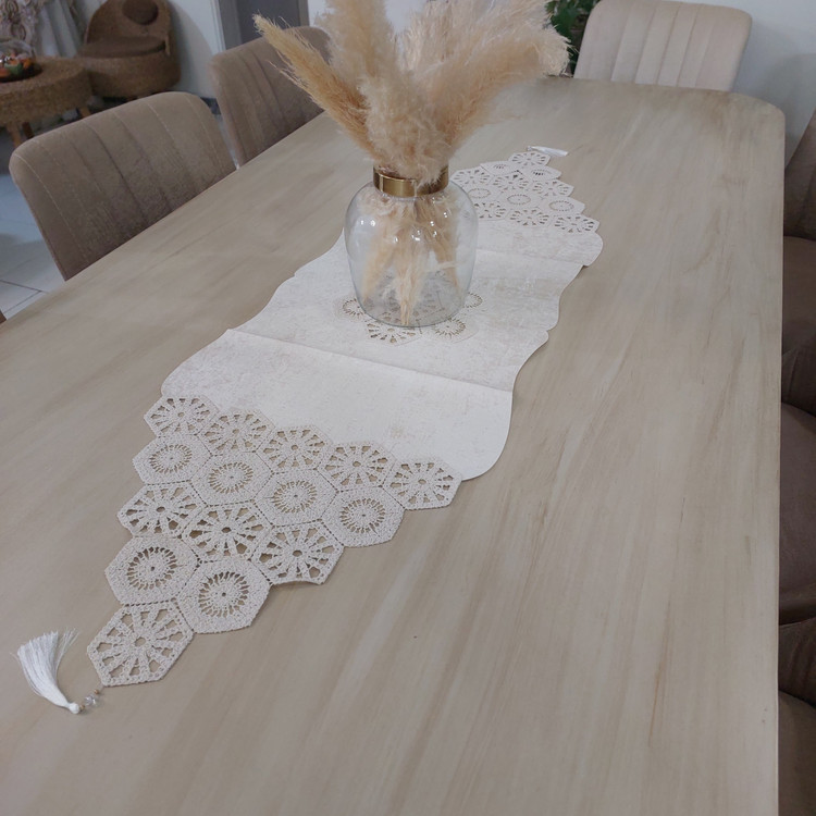 رومیزی مخمل قلاب بافی