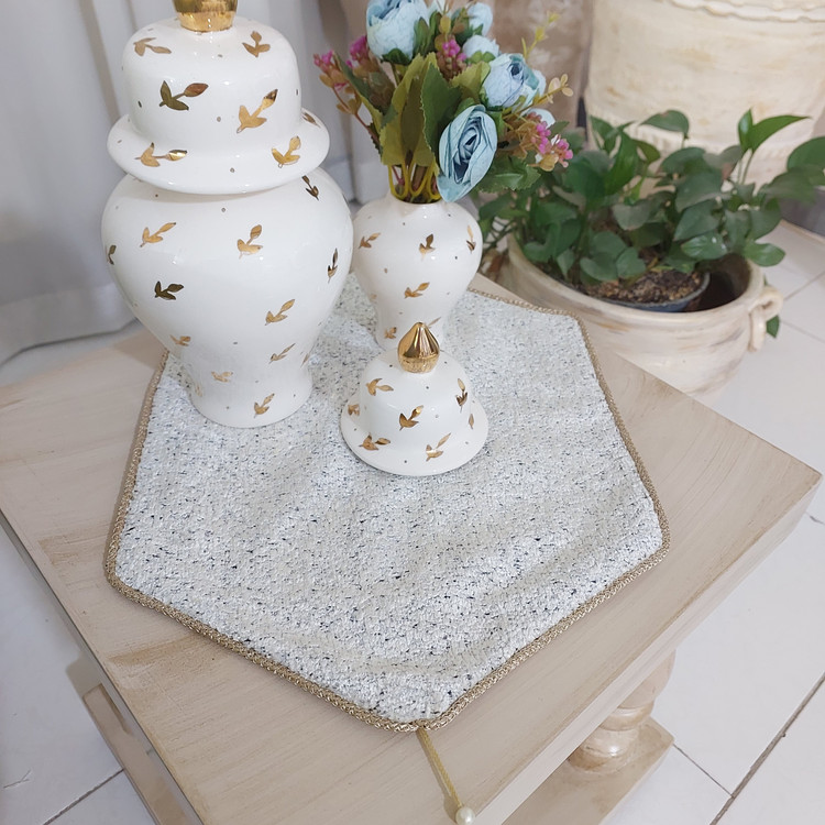 رومیزی ۳ تیکه مخمل درجه یک مجلل ترک