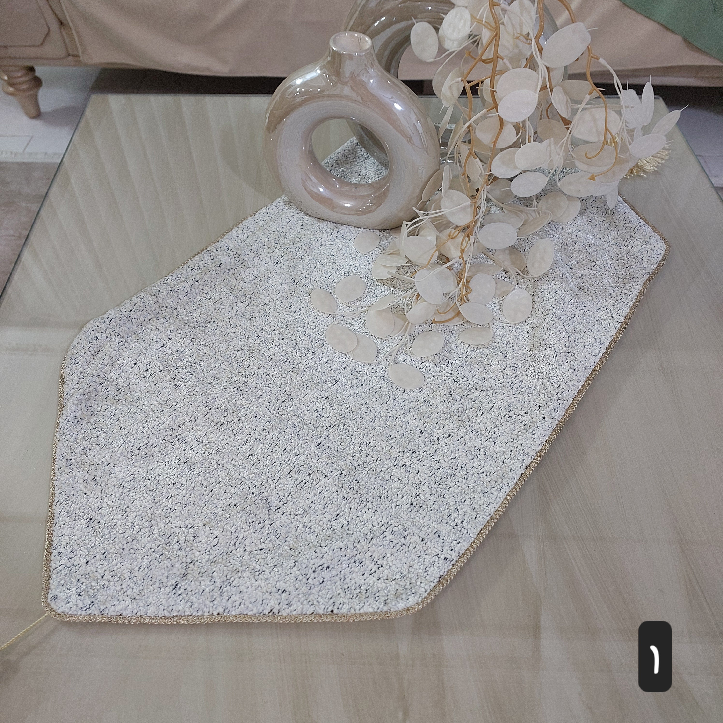 رومیزی ۳ تیکه مخمل درجه یک مجلل ترک