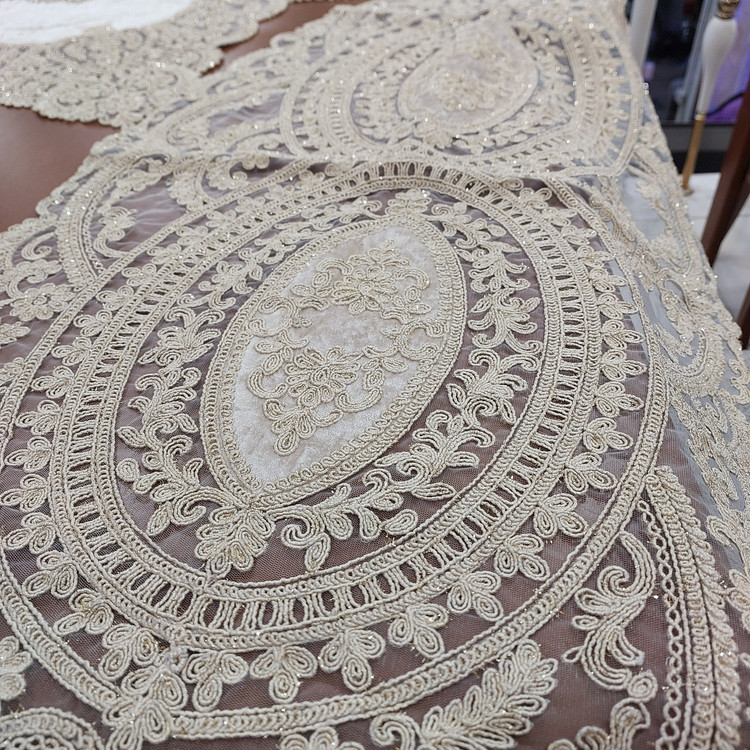 رومیزی دانتل مخمل الیزه ترک ۵ تکه کد ۱۱